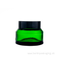 Green Glass Cream Jar